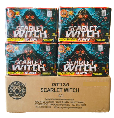 WHOLESALE - FULL CASE OF SCARLET WITCH 60shot 1.3G CAKE BULK BUY (4 x £19.00 each including VAT) - IN STORE ONLY