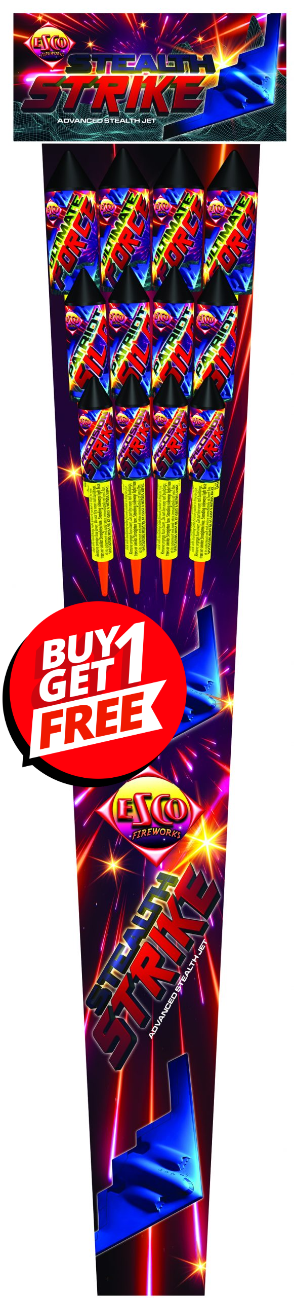 Stealth Strike - Low Noise Rockets (Pack of 12) - BUY 1 GET 1 FREE