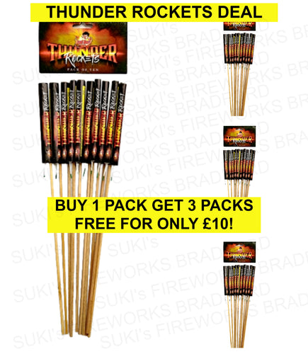 Thunder Rockets Small (Pack of 10) - BUY 1 PACK GET 3 PACKS FREE