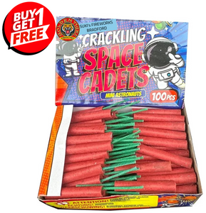 Crackling Space Cadets Novelty Fireworks (Box of 100pcs) - BUY 1 GET 1 FREE