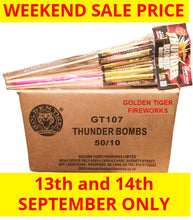 *SALE WEEKEND PRICE 13th/14th SEPTEMBER* WHOLESALE - FULL CASE OF THUNDER BOMBS ROCKETS (WITH LAUNCHER TUBE) BULK BUY (50 x £1.50 each including VAT) - IN STORE ONLY