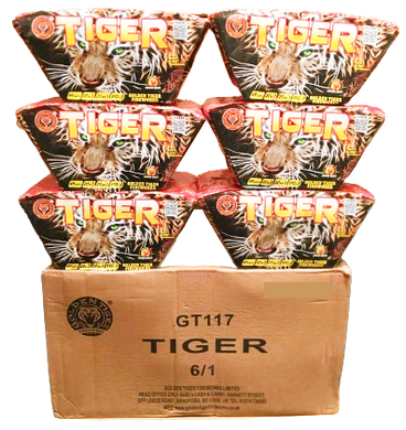 WHOLESALE - FULL CASE OF TIGER 49shot 1.3G FAN CAKE BULK BUY (6 x £18.00 each including VAT) - IN STORE ONLY