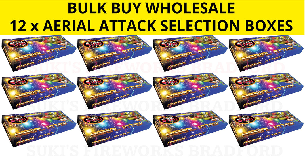 WHOLESALE - FULL CASE OF AERIAL ATTACK SELECTION BOXES BULK BUY (12 x £17.00 each including VAT) - IN STORE ONLY