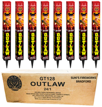 WHOLESALE - FULL CASE OF OUTLAW 180shot ROMAN CANDLES BULK BUY (24 x £3.75 each including VAT) PRE-ORDER ONLY