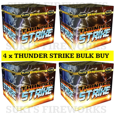 WHOLESALE - FULL CASE OF THUNDER STRIKE 48shot 1.3G CAKE BULK BUY (4 x £30.00 each including VAT) - IN STORE ONLY