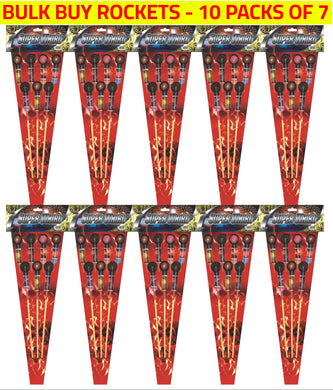 Multiple packages of Rockets with a bulk buy label on a white background