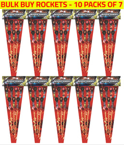 Multiple packages of Rockets with a bulk buy label on a white background