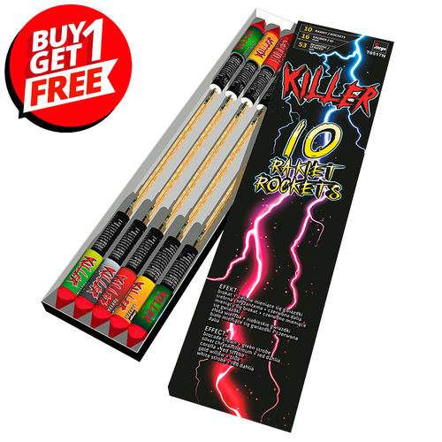 Killer Rockets (Pack of 10) - BUY 1 GET 1 FREE