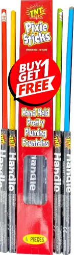 Pixie Sticks Handheld Novelty Sparklers (Pack of 4) - BUY 1 GET 1 FREE