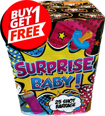 Surprise Baby Boy Firework - 25 shot barrage - BUY 1 GET 1 FREE