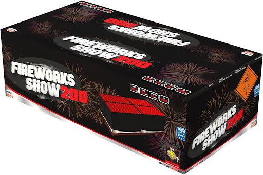 Fireworks Show 200 shot 30mm 1.3G Compound Barrage (1 piece ONLY)