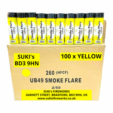 100 x Yellow Smoke Grenades (60 seconds) - 100 x £3.00 each (including VAT)