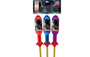 Predators 1.3G Large Shell Rockets - Pack of 3 (1 PACK ONLY)